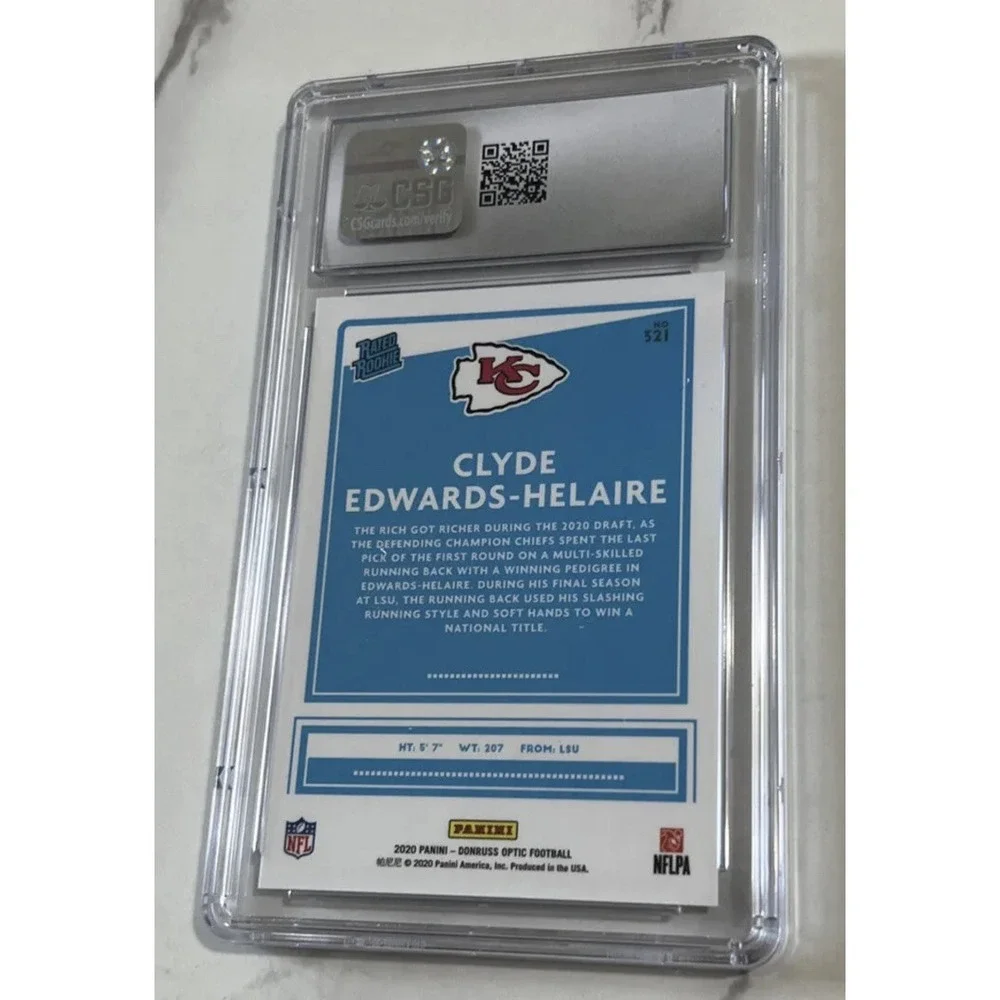 2020 Panini Optic #321‎ Clyde Edwards-Helaire Negative Variation RC CSG 10 Gem